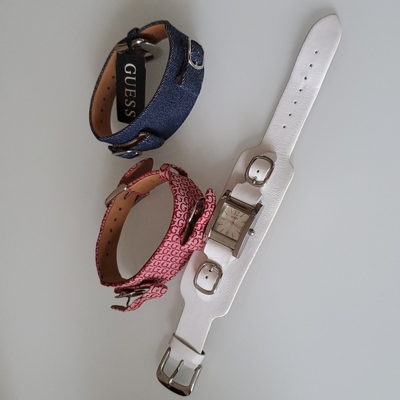 Guess Leather Watch Trio - Picture 1 of 5